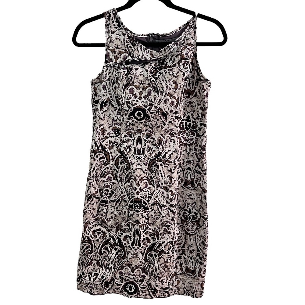 Marc New York Andrew Marc Cut Out Brown and Tan Mini Dress